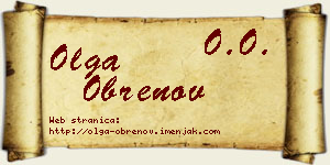 Olga Obrenov vizit kartica